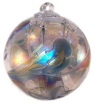 Witch Ball 6" WINTER IRIDIZED